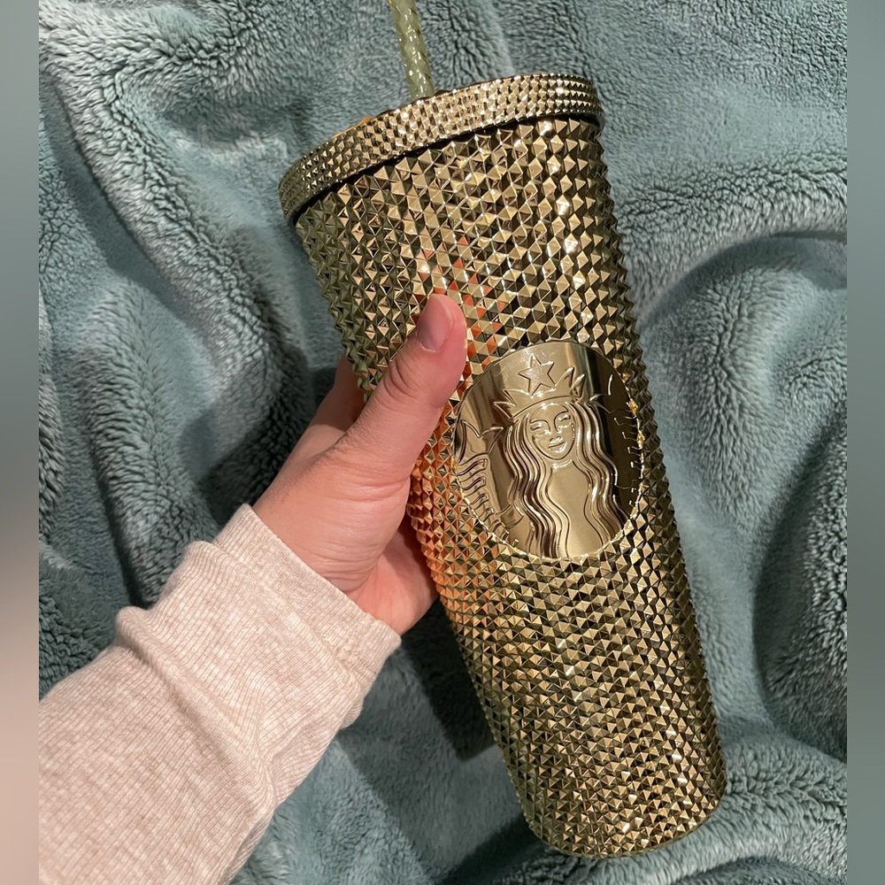 NWT starbucks gold studded tumbler